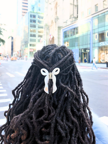 Hand-painted Coquette Bow Claw Hair Clip