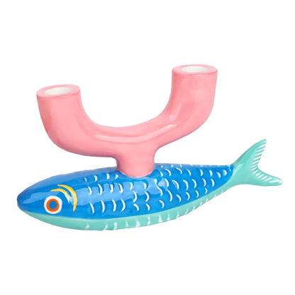 FISH CERAMIC CANDLE HOLDER