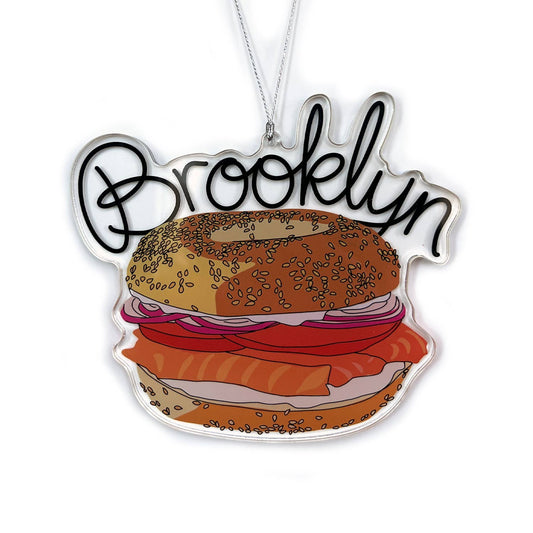 Brooklyn Bagel Sandwich Christmas Ornament