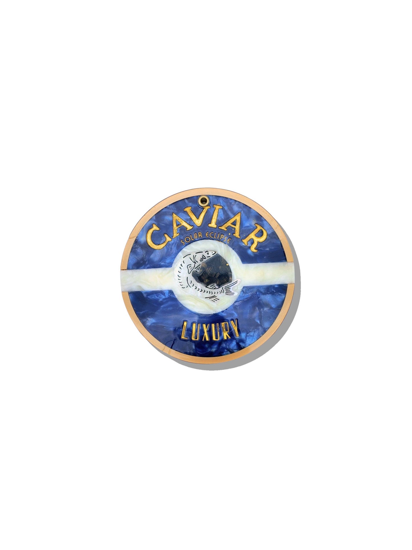 Hand-painted Caviar Compact Mirror