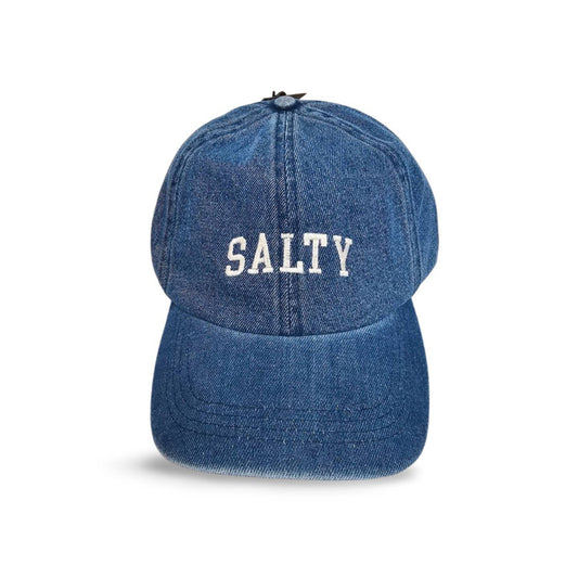 SALTY Embroidered Denim Baseball Cap