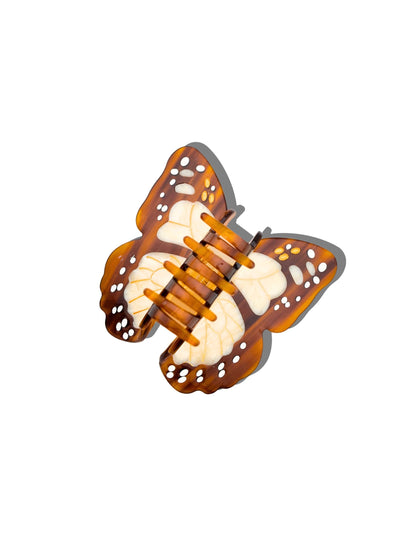 Hand-painted Boho Monarch Claw Hair Clip | Eco-Friendly