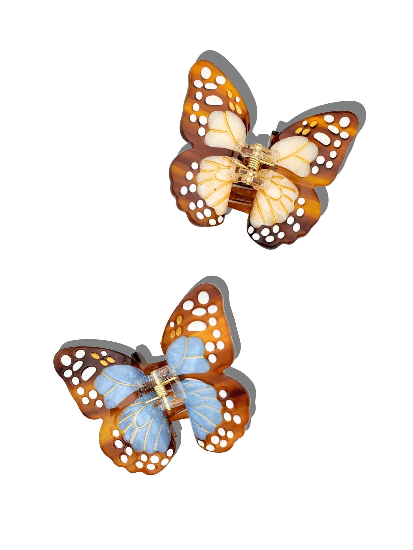 Hand-painted Boho Monarch Claw Hair Clip | Eco-Friendly