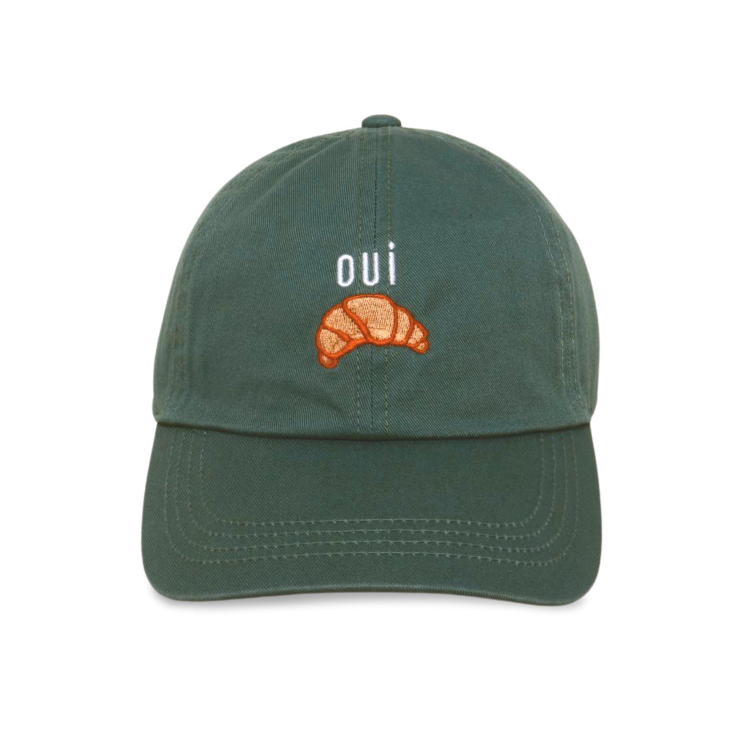 OUI CROISSANT EMBROIDERED BASEBALL CAP