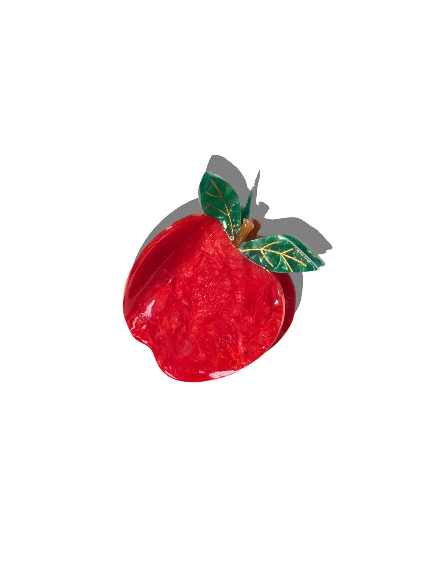 Hand-painted Big Apple Claw Hair Clip