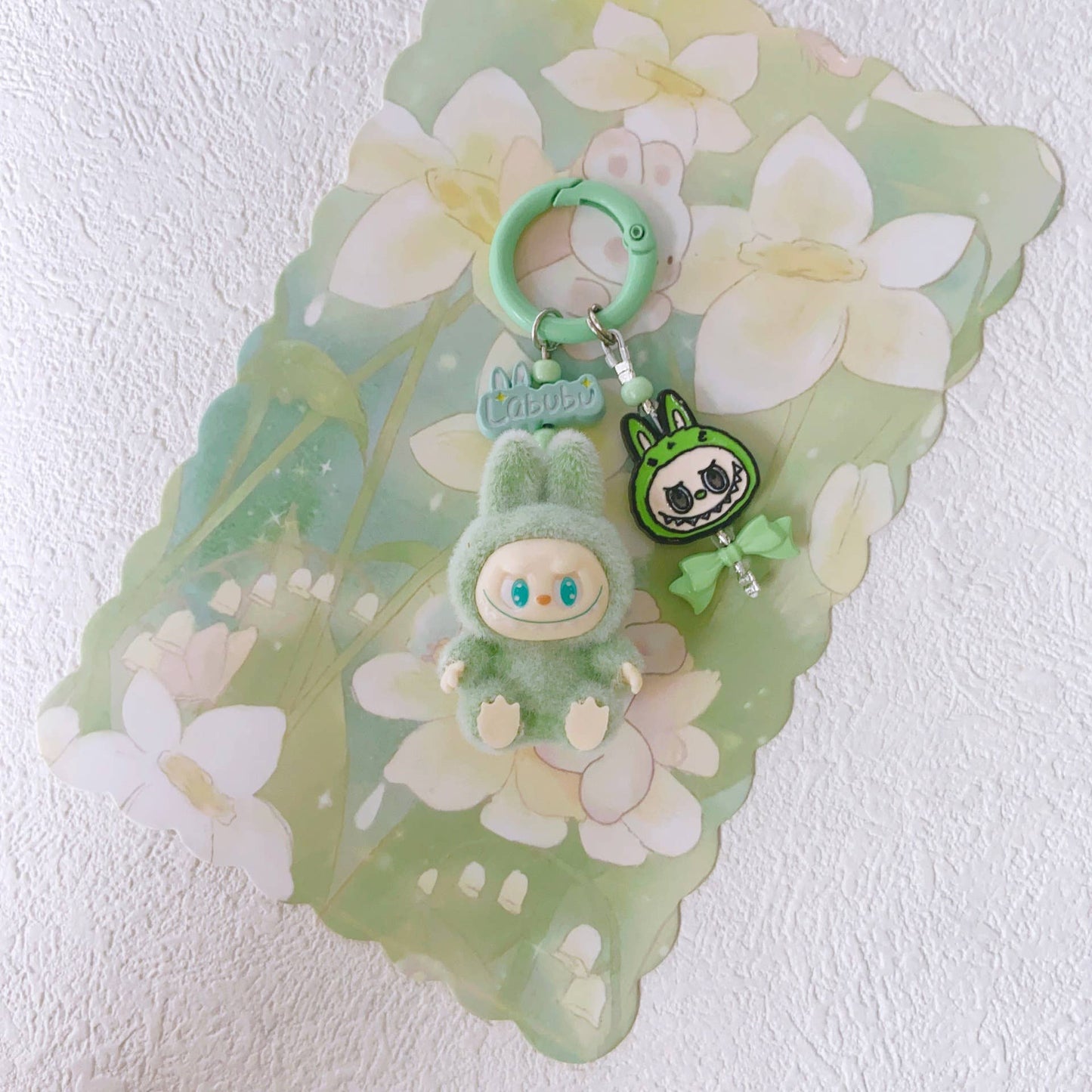 MINI LABUBU KEYCHAIN WITH MINI CHARM