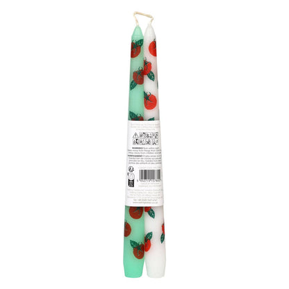 TOMATO TAPER CANDLES 2 PACK