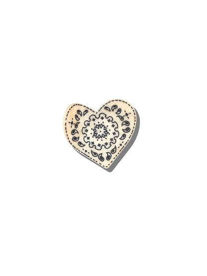 Hand-painted Paisley Heart Hair Claw Clip
