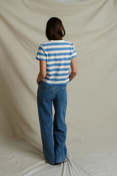 GIA MULTI STRIPE CREW TEE