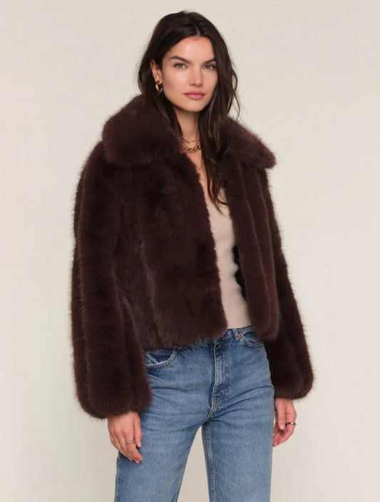LANA FAUX FUR CROP JACKET