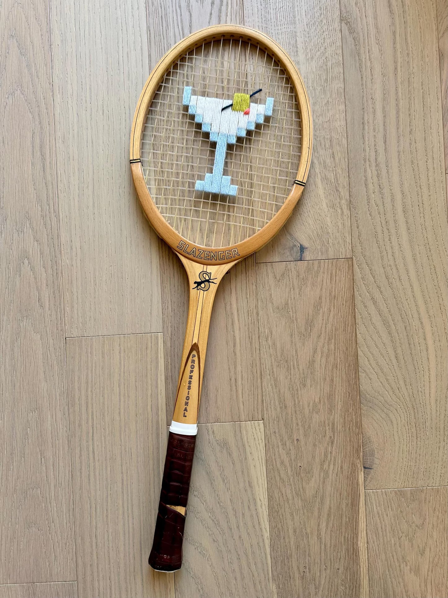 DIRTY MARTINI EMBROIDERED VINTAGE TENNIS RACKET