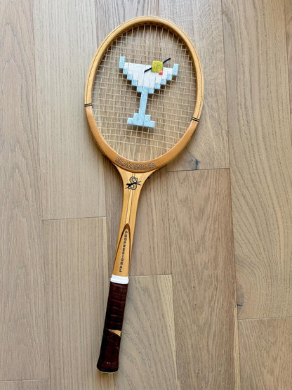 DIRTY MARTINI EMBROIDERED VINTAGE TENNIS RACKET