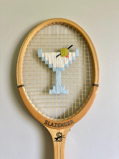 DIRTY MARTINI EMBROIDERED VINTAGE TENNIS RACKET