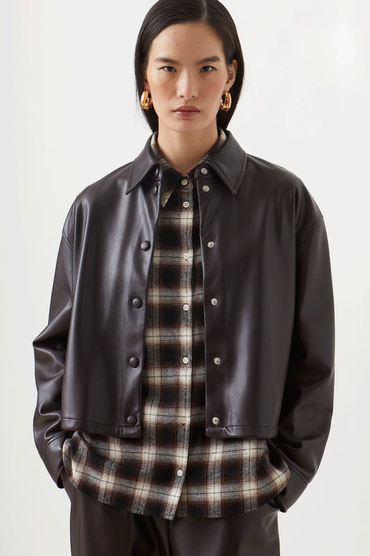 LENNOX VEGAN LEATHER SHIRT
