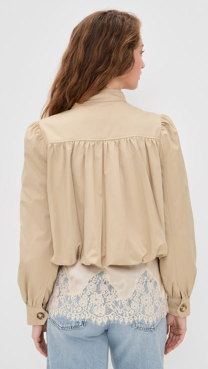 HEMLOCK GATHERED TRENCH COAT