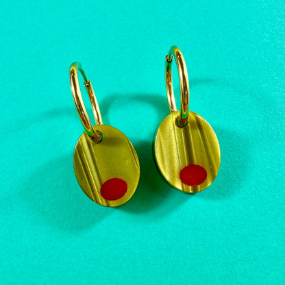 OLIVE TIN CAN EARRINGS