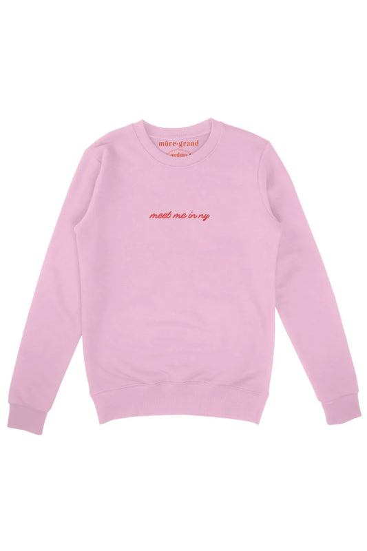 MEET ME IN NEW YORK EMBROIDERED SWEATSHIRT