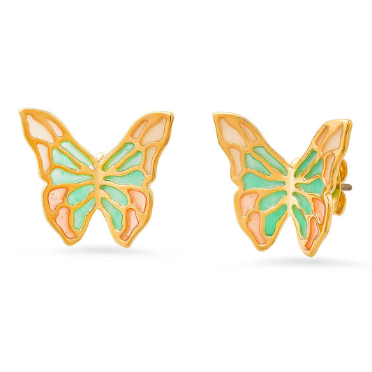 BUTTERFLY ENAMEL STUDS