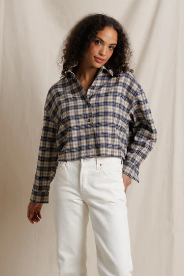 TATE PLAID BUTTON FRONT SHIRT