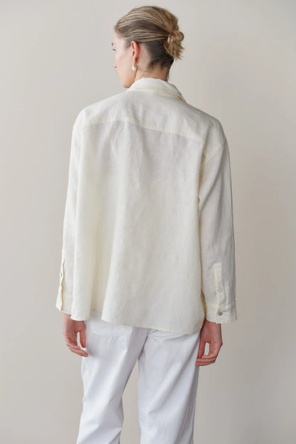 CRÈME LINEN RELAXED SHIRT