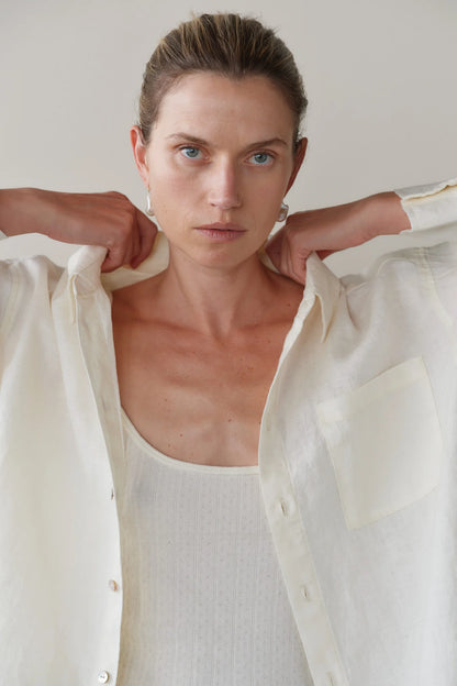 CRÈME LINEN RELAXED SHIRT