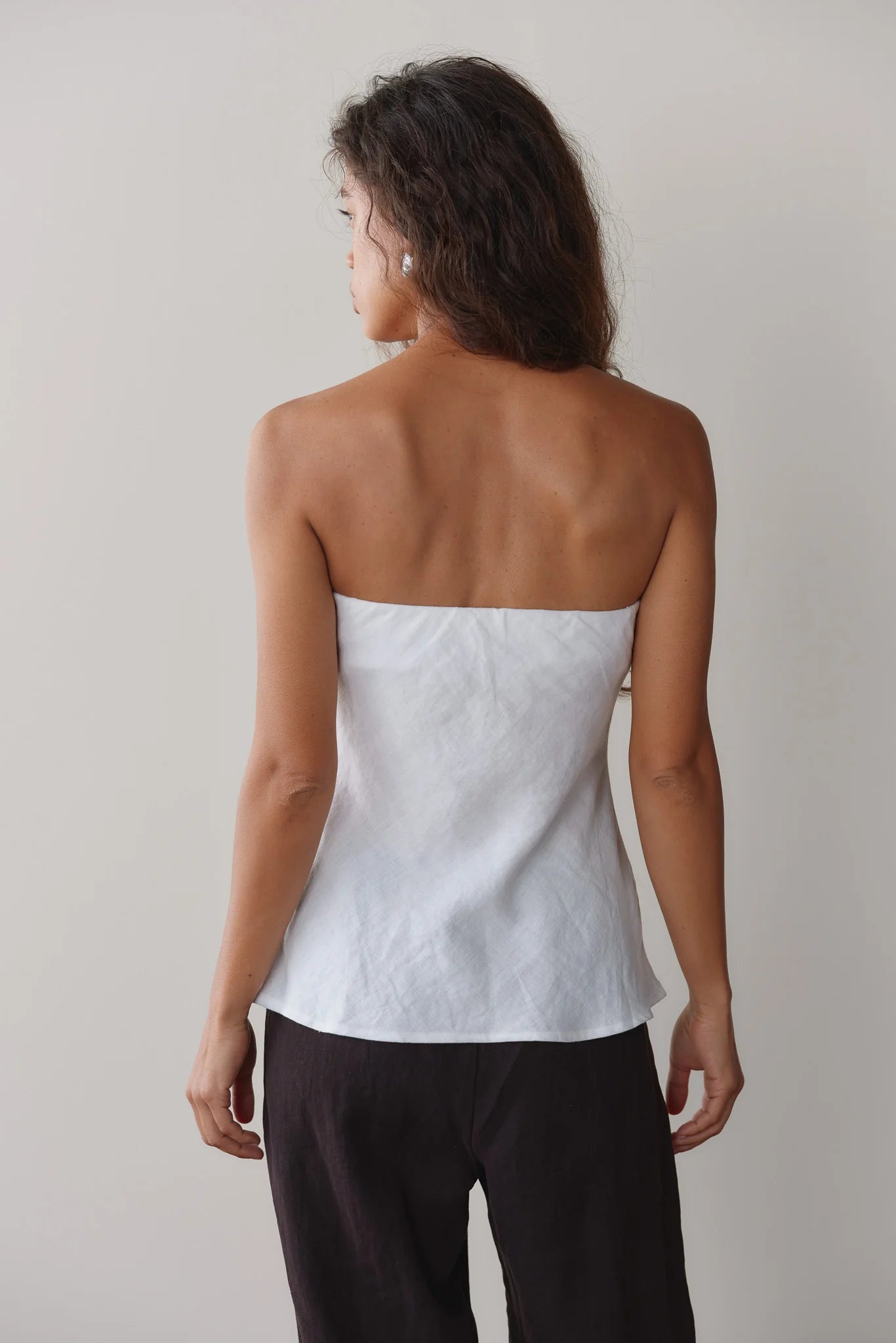 POWDER LINEN TUBE TOP