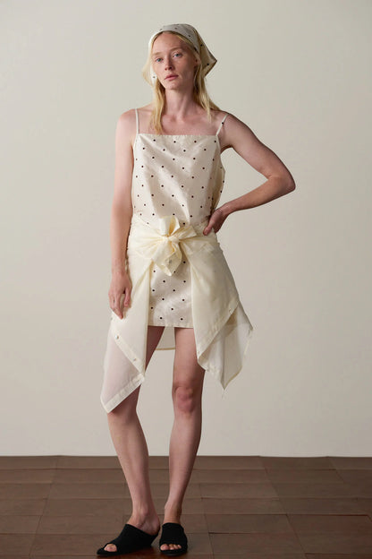 SILK TAFFETA POLKA DOT MINI DRESS