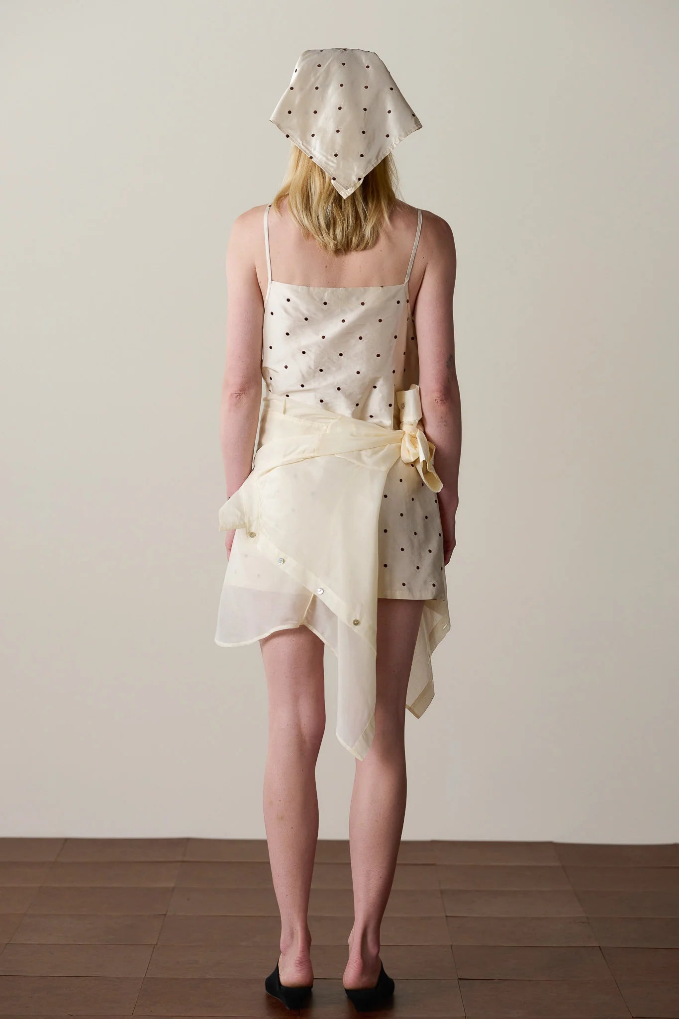 SILK TAFFETA POLKA DOT MINI DRESS