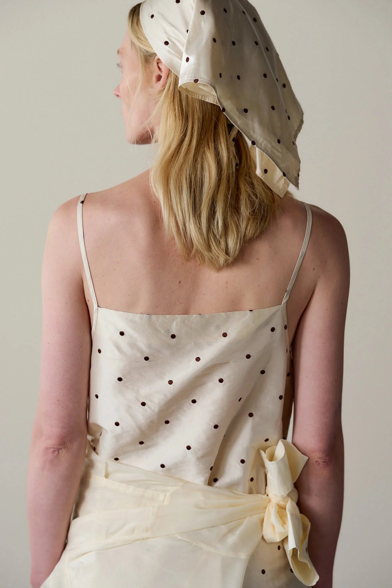 SILK TAFFETA POLKA DOT MINI DRESS
