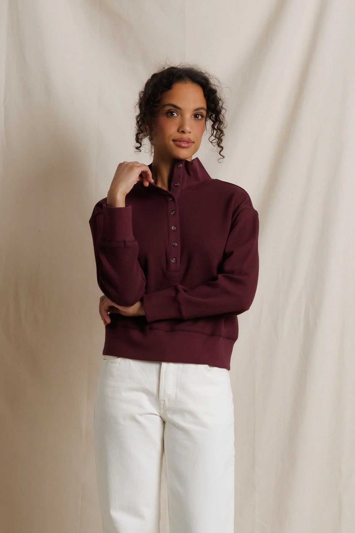 CHERRY LACQUER ZIA WAFFLE TOP